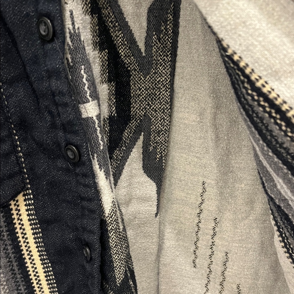 Ralph Lauren Southwestern Black, Charcoal, Cream & Gray Long Sleeve-Men’s XL/TG - Picture 4 of 11